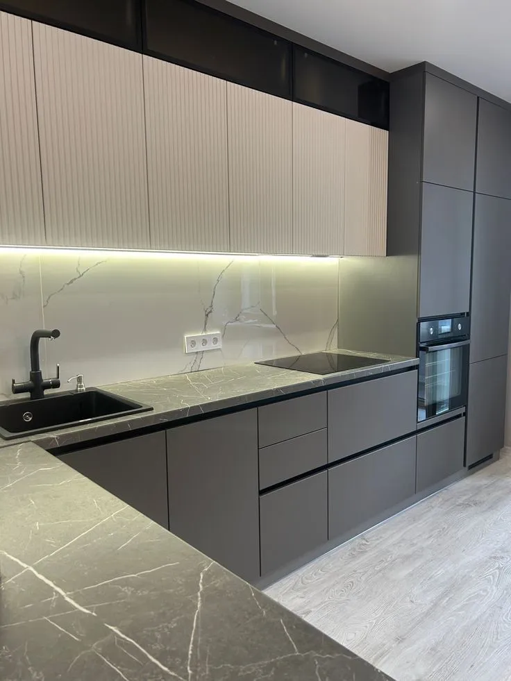 Luxury kitchen design with marble countertops sleek finishes in Holly City.