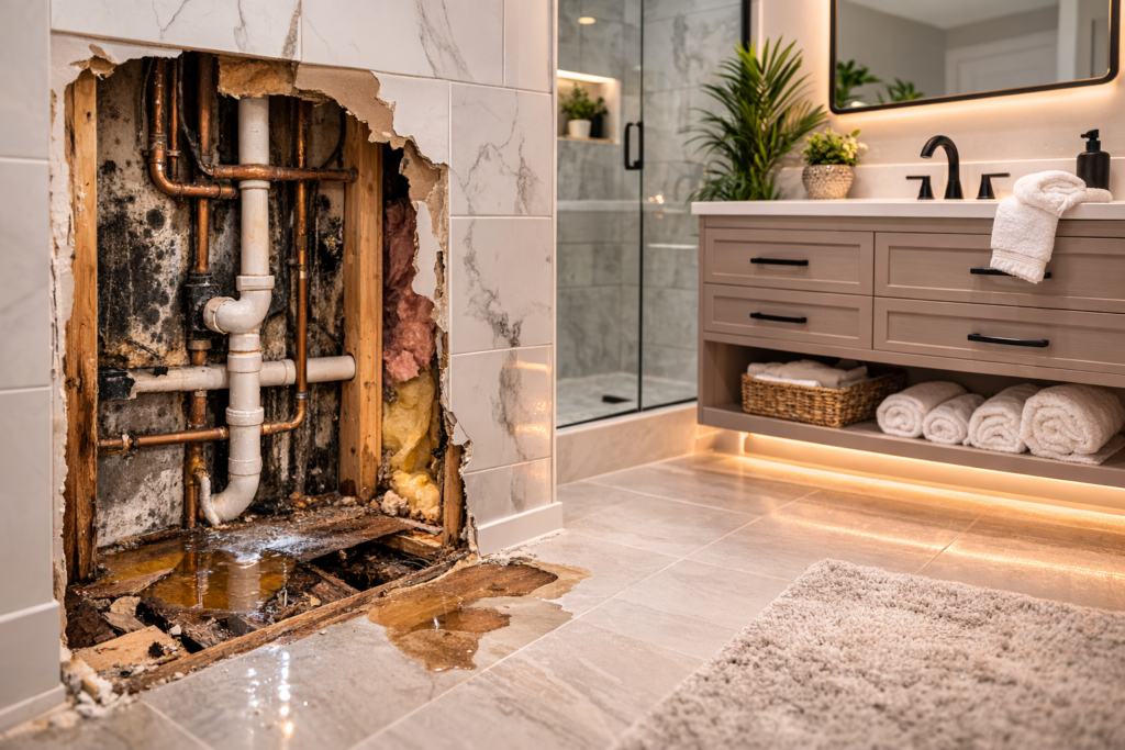 Hidden problems in old bathroom remodeling in Macomb and Oakland County