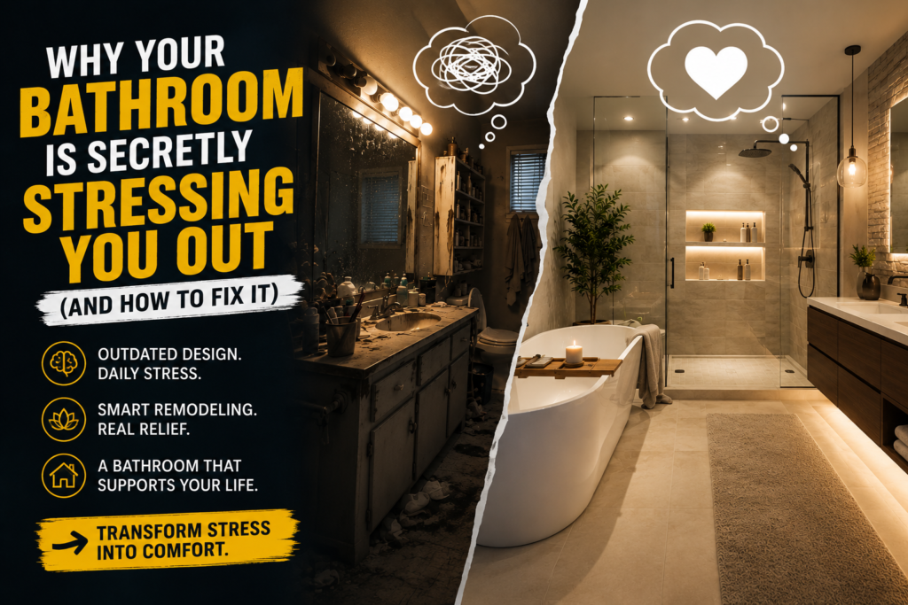 Bathroom remodeling and renovation to reduce stress with modern luxury design