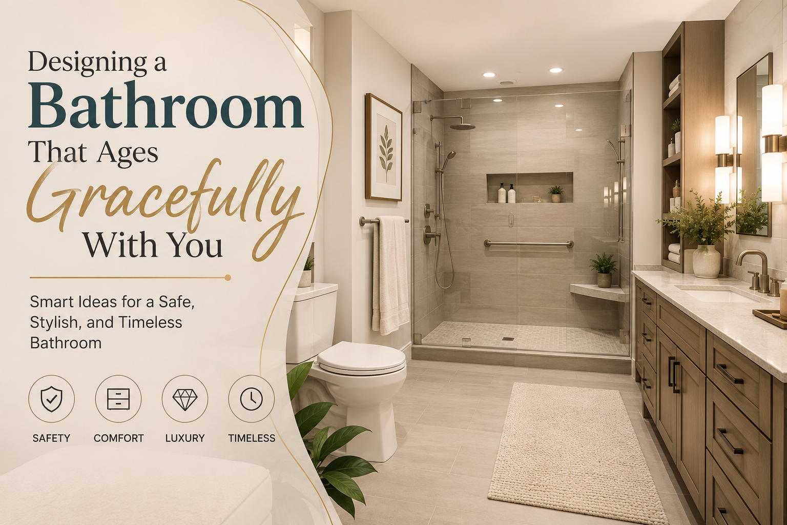 Bathroom remodeling ideas for a safe, stylish, and timeless renovation.
